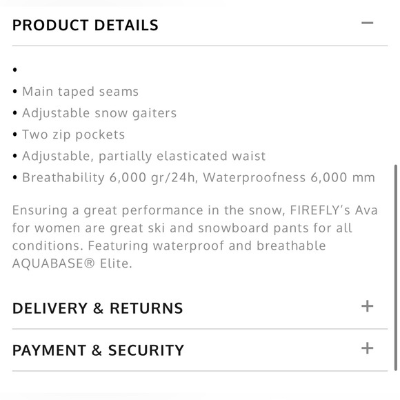 New Firefly Aquabase snow pants - Picture 10 of 11